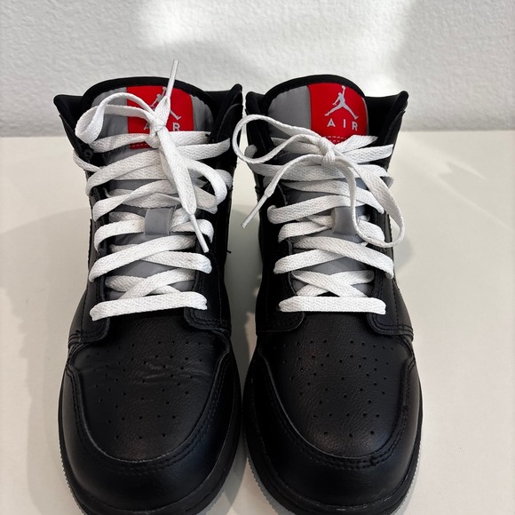 Jordan Shoes - Nike Air Jordan 1 Mid 6.5Y Black On Black Youth GS Womens 8 Retro Sneakers